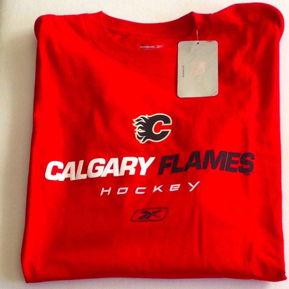 Reebok Calgary Flames Red Hockey T‑Shirt 2XL